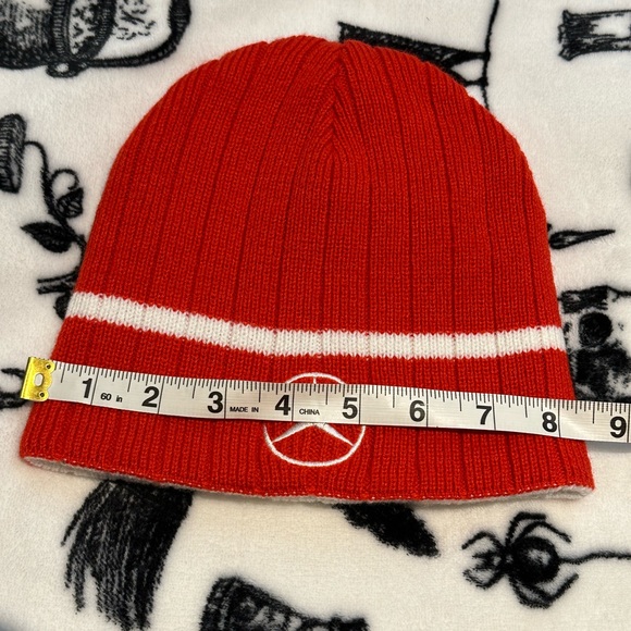 MERCEDES BENZ unisex reversible red and white beanie - Picture 4 of 4